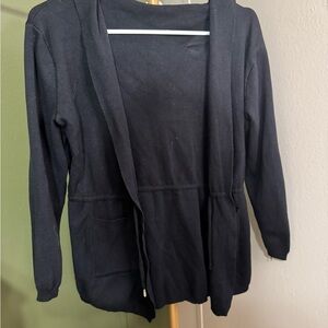 SHEIN Black Open-Front Cardigan